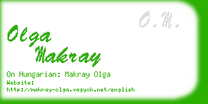 olga makray business card